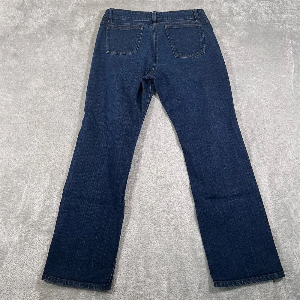 Eileen Fisher Bootcut Jeans‎ Women's 10P Blue Dark Wash Mid Rise 5-Pocket